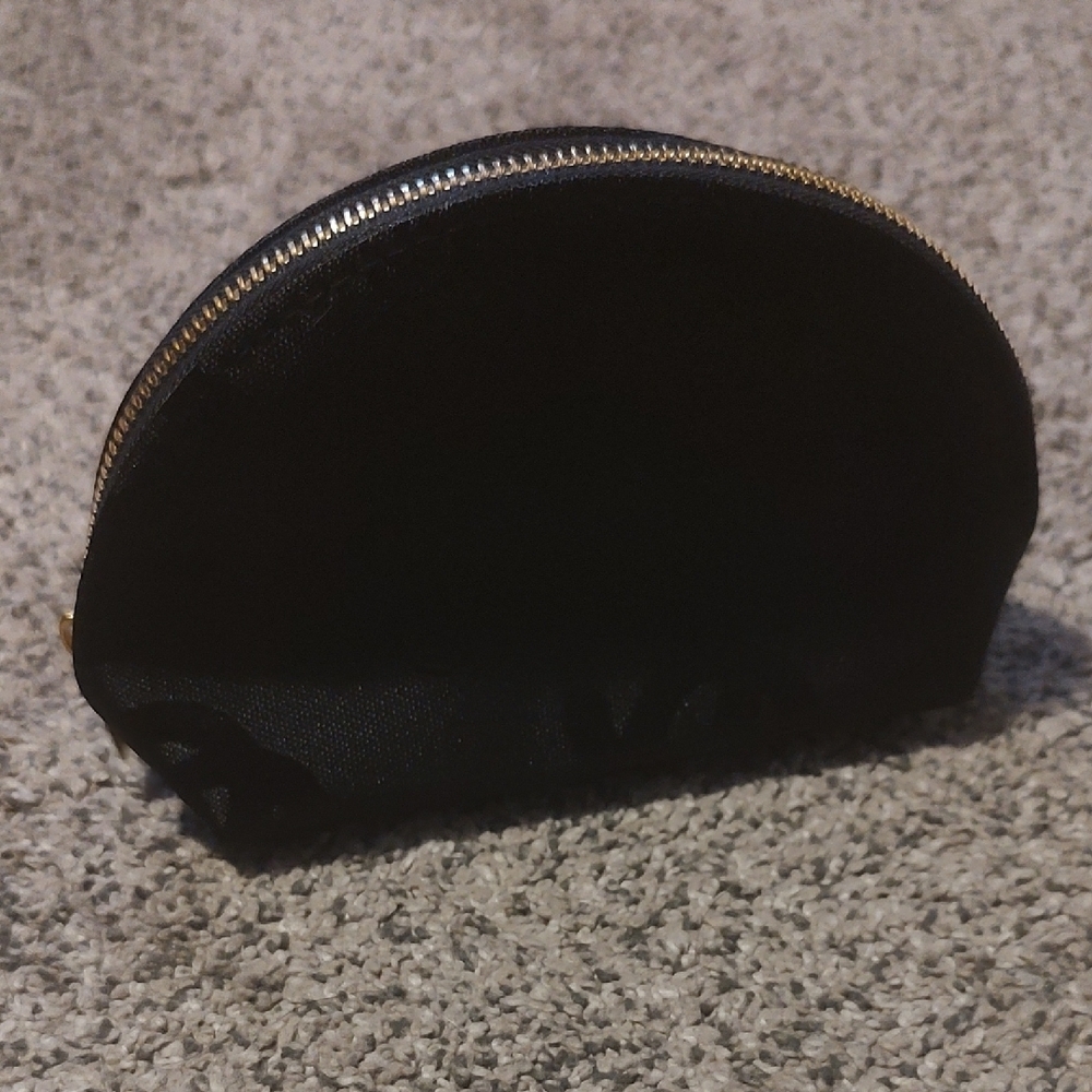 CHANEL Black Textured Pouch with Subtle Logo